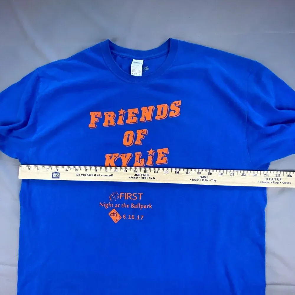 Gildan Mens 2XL Graphic T-Shirt Royal Blue Friends of Kylie Ballpark Event Tee